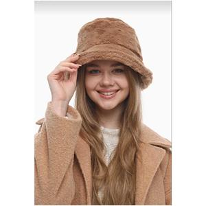 Cappello a secchiello in peluche