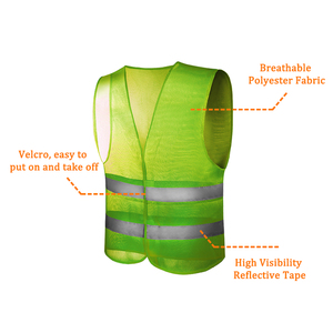 Gilet de sécurité réfléchissant en tissu pour la construction, vente en gros - Product Image 3