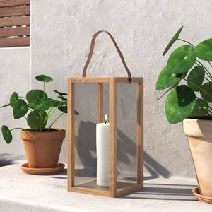 Portavelas de madera con acabado marrón, perfecto para bodas, fiestas, decoración navideña, iluminación elegante, acento, ocasiones especiales - Product Image 6