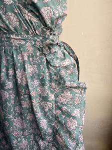 ชุดเดรสผ้าฝ้ายอินเดียปักลายดอกไม้เสื้อ100% ยาวสไตล์แมกซี่แบบลำลอง - Product Image 3