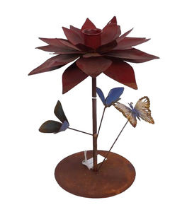 Portavelas de forma única para decoración navideña Portavelas de metal de diseño rosa para decoración de mesa y Hotel en casa - Product Image 6