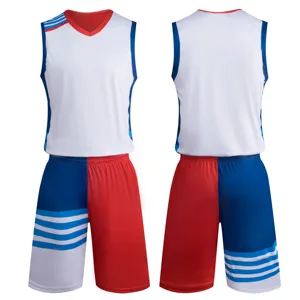 Men Sublimation Reversible Basketball Uniforms and Basket Ball Set Jerseys Basketball Wear Adults Basketball Uniform