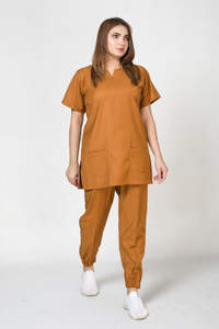 Mélange de polyester et de coton de haute qualité ensemble d'uniformes d'allaitement offre spéciale gommages d'allaitement imprimés avec logo personnalisé pour femmes à vendre - Product Image 3