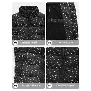 Custom Design Sublimated Unisex Winter Puffer <b>Vest</b> Canvas Hooded Anti-Wrinkle Outerwear Casual Warm <b>Sleeveless</b> Waterproof - Product Image 3