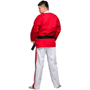 Ensembles d'uniformes de karaté en polyester/coton de haute qualité Logo personnalisé Services OEM respirants à séchage rapide disponibles pour les arts martiaux - Product Image 5