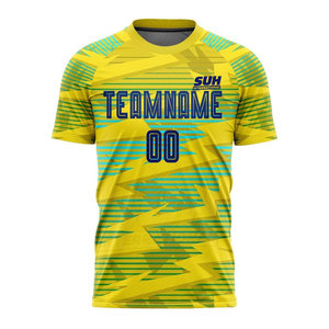 เสื้อฟุตบอลแบบซับลิเมชั่นสั่งทำพิเศษ ขายดีที่สุด แขนสั้นสำหรับฤดูร้อน คุณภาพสูง ระบายอากาศได้ดี สวมใส่สบาย พร้อมบริการ OEM - Product Image 1
