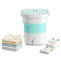 Lave-linge compact pliable portable de 1 kg, mini lave-linge pour sous-vêtements, culottes, chaussettes, vêtements de bébé, voyage, dortoir