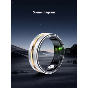 Bague connectée en acier, tracker d'activité et de sommeil, contrôle par application, étanche IP68, épaisseur 2,5 mm, application RWFIT - Product Image 3