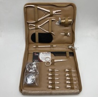 Juego de herramientas de alicates de extensión de cabello de acero inoxidable de grado quirúrgico con logotipo personalizado marrón desnudo de Venta caliente con estuche marrón desnudo