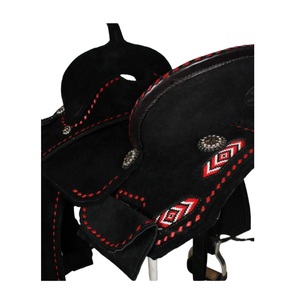 Cao cấp phía Tây treeless yên xe màu đen DD da đệm ghế màu đỏ thiết kế mũi Tên lót ngựa cưỡi da tack nóng bán - Product Image 2