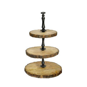 Corbeille à fruits en métal plaqué argent à trois pneus - Product Image 5