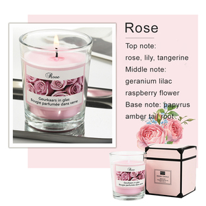 Vela perfumada de cera de soja hecha a mano para la decoración del hogar, fábrica al por mayor logotipo personalizado, vela de tarro de cristal romántica - Product Image 6