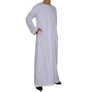Venta al por mayor Jubbah ropa islámica Arabia Saudita Daffah thobe personalizado Thobes para hombres blanco Thobes para hombres Jubbah Al Daffah - Product Image 3