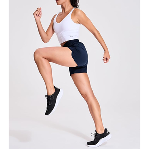 Pantalones cortos informales para mujer, ropa deportiva con bolsillos, pantalones cortos básicos cómodos de algodón transpirable para mujer - Product Image 5