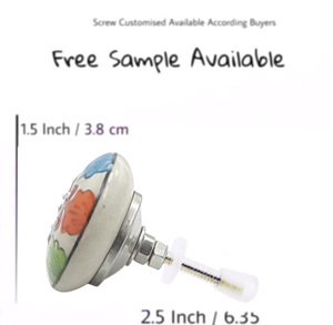 Tiradores de cerámica florales modernos para niños, tiradores y tiradores de puerta de cajón de armario, cocina, dormitorio, baño, sala de estar, uso - Product Image 3