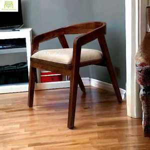 Chaise dinante naturelle en bois solide de style de salon à la maison rétro élégante de meubles pour le restaurant - Product Image 3