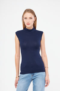 Cuello alto Sin mangas Cuerpo de viscosa Slim Fit Casual Relax y ropa interior elegante con función Anti-Pilling - Product Image 5