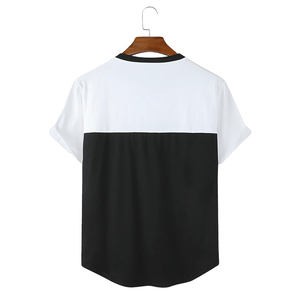 Camiseta de Algodón de Punto Premium con Logotipo Personalizado, Corte Regular, Transpirable, Anti-UV, de Secado Rápido para Hombre, Ropa Urbana y de Exterior - Product Image 3