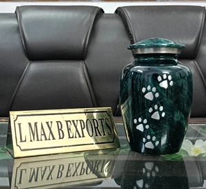 Urnas únicas de estilo personalizado decorativas para el hogar de la mejor calidad, urnas funerarias de metal para cremación al por mayor de India - Product Image 3