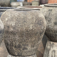 Pots à fleurs et jardinières modernes en argile émaillée Atlantis, faits à la main et cuits au bois, avec trou de drainage, pour la maison et le jardin, fournisseur Vietnamien de Saigon Pottery