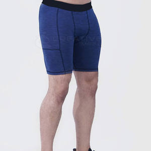 Short de compression athlétique décontracté solide imprimé sur mesure OEM fermeture élastique intermédiaire en mélange de coton/polyester Spandex ajustement serré - Product Image 6