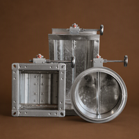 Variateur de volume manuel à molette pour conduit galvanisé – 10 tailles