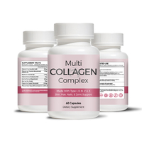Capsules de collagène OEM, complément multi-collagène pour adultes, soutien des cheveux, de la peau et des ongles, formule de collagène personnalisée OEM, fabricant