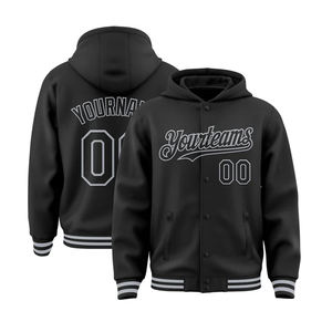 Veste universitaire Graffiti en laine pour hommes à la mode Style High Street avec col rabattu et décoration de patch brodé - Product Image 3