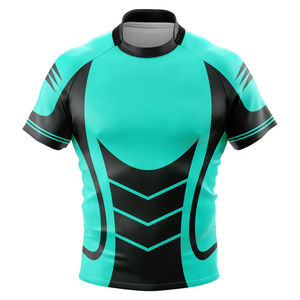 Maillot de rugby pour hommes en gros vêtements de sport respirants avec maillot de football américain à manches courtes - Product Image 2
