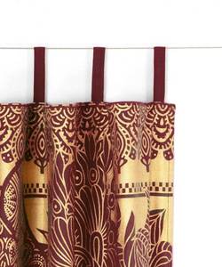 Indian Cotton Handicrafts Hippie Room <b>Window</b> Treatment Door <b>Curtains</b> Ombre Drape Maroon Printed Floral Design Boho Style <b>Curtain</b> - Product Image 3