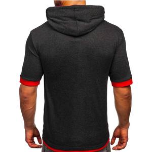 Custom Design Solid Color Men <b>Short</b> <b>Sleeve</b> <b>Hoodie</b> T Shirt Pullover Men <b>Short</b> <b>Sleeve</b> Hooded Shirts - Product Image 6