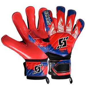 Gants de gardien de but de football professionnels pour l'extérieur, paume en latex allemand, respirants, absorption des chocs, sangle de poignet réglable |   Unisexe - Product Image 1