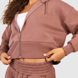 Sweat à capuche uni pour femmes pull décontracté OEM impression personnalisée coton polaire usine - Product Image 3