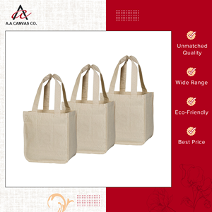 Made in India Best Quality Recyclable and Reusable <b>Cream</b> Color Cotton Canvas Tote Shopping <b>Bags</b> for Grocery and Supermarket - Product Image 2
