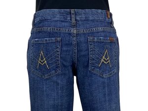 MS Handicraft Modern Wrangler Jeans Blue High Rise Cotton Denim Tamaño personalizado Forma personalizada e impresión - Product Image 3