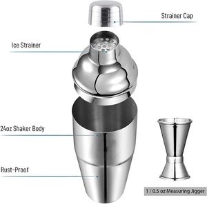 Shaker à cocktails en acier inoxydable, vente en tête, outil professionnel pour mélanger les boissons, margarita, bar, barman, shaker à martini, gobelet - Product Image 3