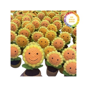 ตุ๊กตาดอกไม้ผ้าคอตตอนถักมือสุดสร้างสรรค์แสนสนุกน่ารักน่ารักของขวัญของเล่นตุ๊กตาสัตว์ยัดไส้ที่สมบูรณ์แบบสำหรับทุกวัย - Product Image 5