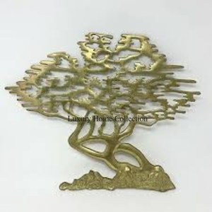 Factory Wholesale Customize Handicraft High Grade Gold Plated <b>Leaf</b> Designer Fancy Metal Decorative Sculpture With Marble Base - Product Image 6