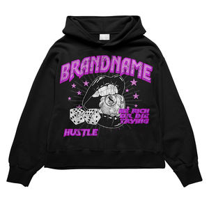 Sweat-shirts à capuche surdimensionnés en molleton français personnalisés, graphique personnalisé, 100% coton, sweat-shirt ample pour homme, délavé à l'acide - Product Image 1