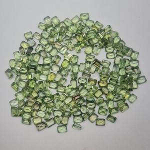 Pierre précieuse en forme d'octogone de saphir vert naturel pour la fabrication de bijoux Pierre de naissance de septembre en vrac de pierre précieuse de Lan Bao Shi - Product Image 4