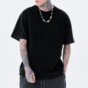 Camiseta de hombro caído Verano 100% Camiseta de algodón Camiseta de talla grande para hombre Camiseta de alta calidad para hombre - Product Image 1