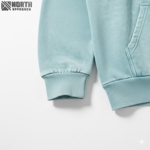 Sudadera con capucha de lavado ácido 6xl desgastada French Terry Vintage gris tela de algodón 500 Gsm peso pesado de gran tamaño con capucha bordada No - Product Image 3