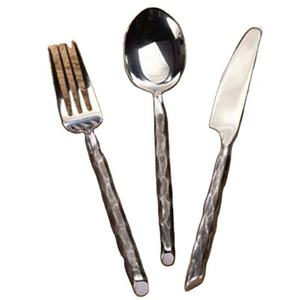 Ensemble de 3 couverts en acier inoxydable avec poignée en cuivre rustique Parfait pour les repas élégants et les couverts fins Accessoires - Product Image 1