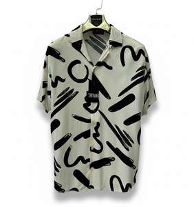 Chemise OEM pour homme à manches courtes en satin imprimé floral, col camp, légère, respirante et infroissable pour les vacances d'été - Product Image 4