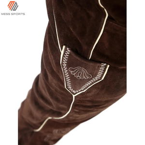 2024 MESS SPORTS Bavarian Leather Custom Men's German Traditional Knee-Length Lederhosen Quick Dry Breathable Features - Product Image 3