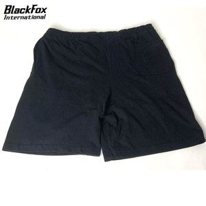 High Quality Wholesale Black Cotton Sweat Shorts Puff Print Eco-Friendly Casual Outer Wear Custom Logo Breathable Solid Pattern - Product Image 2