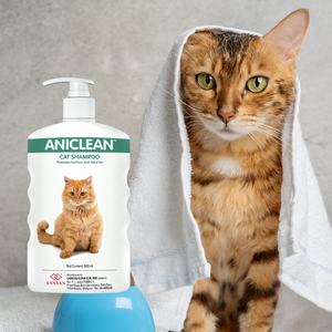 Shampoo pour animaux de compagnie Aniclean, écologique, naturel, bouteille durable, hygiène, nettoyage, toilettage, traitement pour chats et chiens, fabriqué en Malaisie - Product Image 1