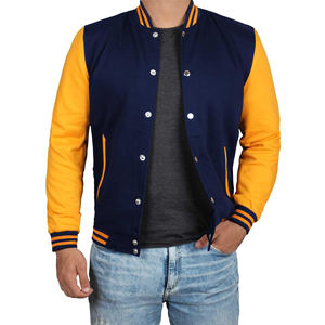 Hot <b>Sale</b> Letterman Baseball Jacket New Fashion High Quality Leather <b>Towel</b> Embroidery Designer CollegeBaseballjacket for men - Product Image 1