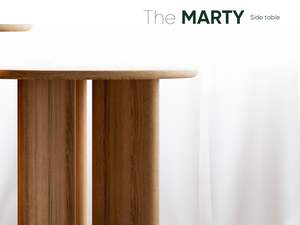 Mesa auxiliar de roble macizo, mesa auxiliar minimalista moderna hecha a mano, diseño escandinavo ecológico, dormitorio de madera Natural, sala de estar - Product Image 6