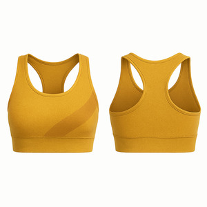 Soutien-gorge de sport simple et durable pour femme, en Spandex et Polyester respirant, avec logo frontal, maintien élevé, taille XS, élasticité moyenne - Product Image 5